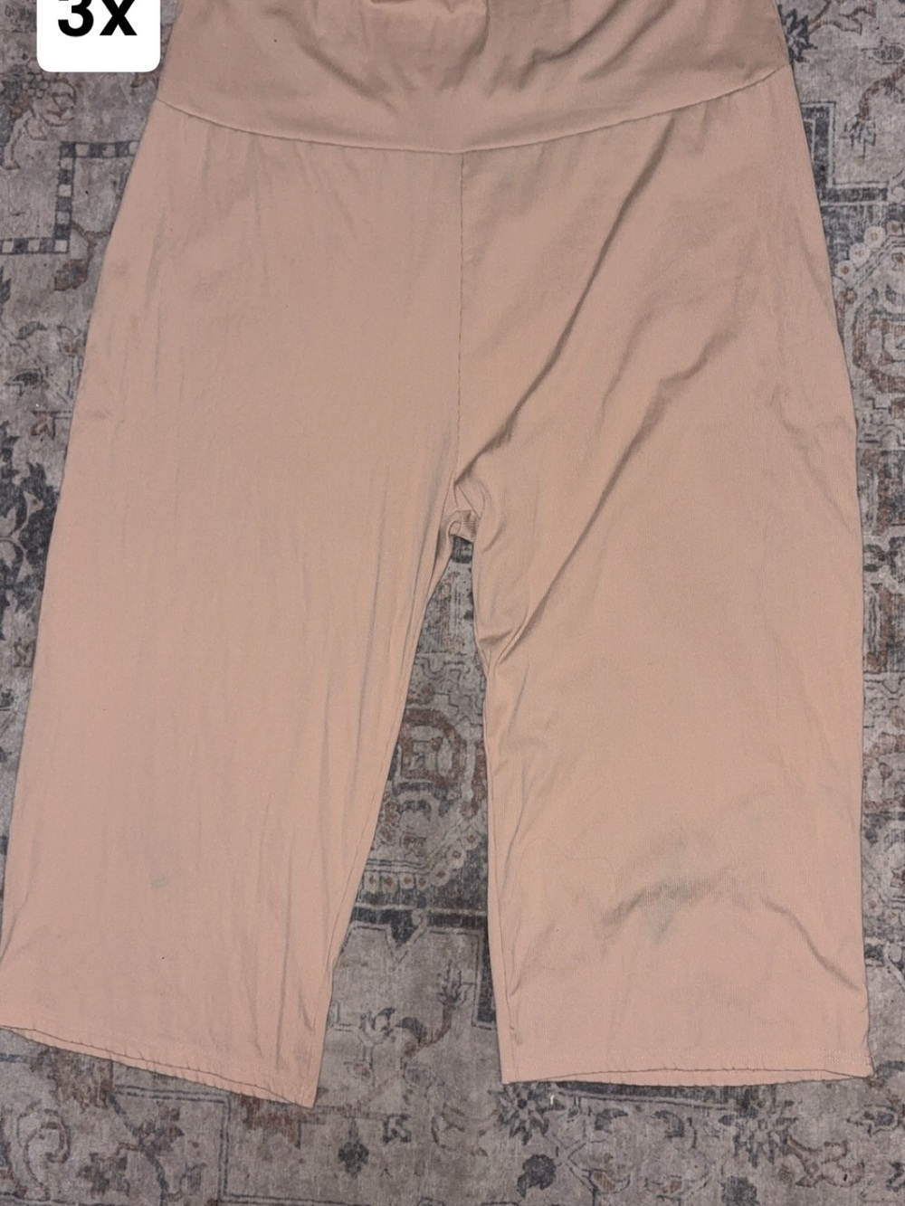 High Waist Wide-Leg Crop Pants — Blush